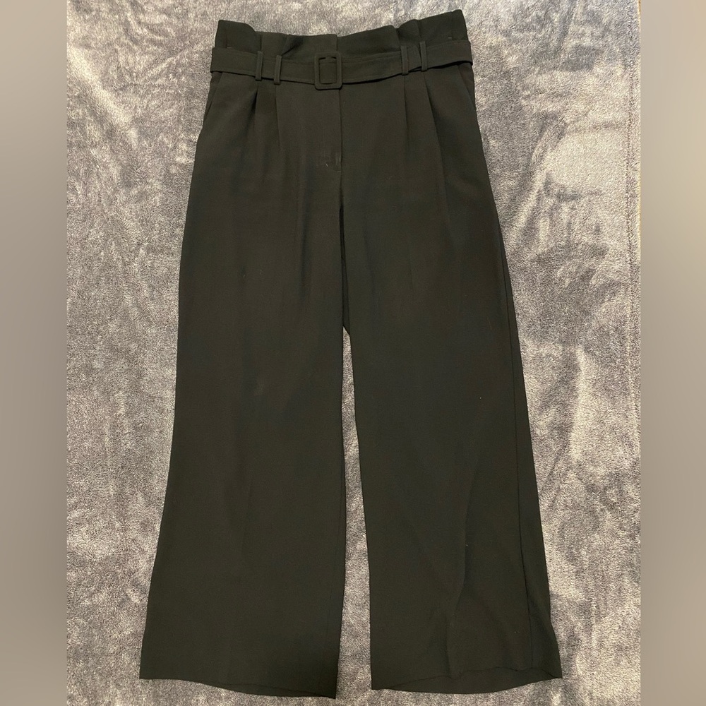 Express Black Wide Leg Pants with Belt
